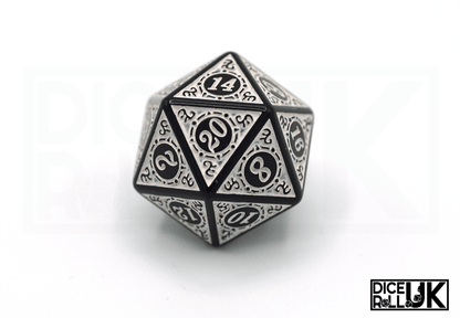 Carved Dice - White - DiceRoll UK - We Print Miniatures
