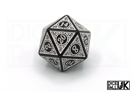 Carved Dice - White - DiceRoll UK - We Print Miniatures
