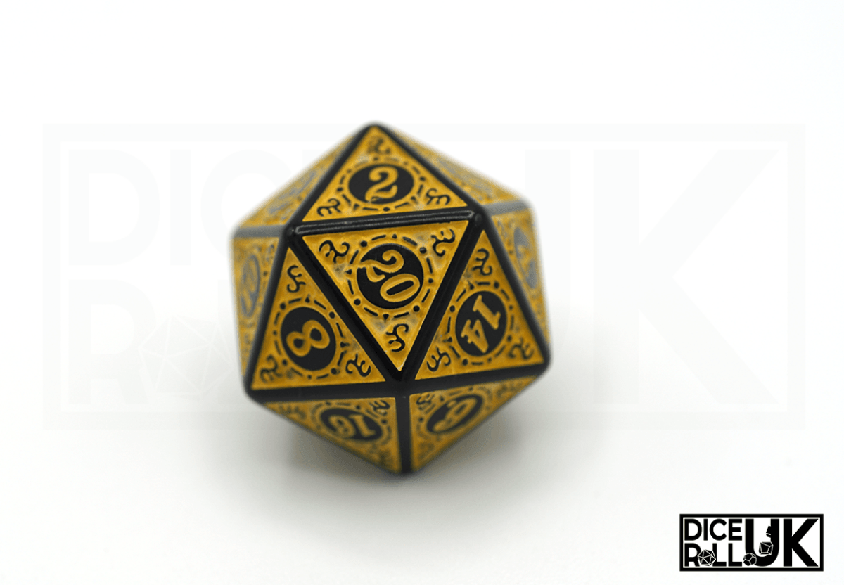 Carved Dice - Yellow - DiceRoll UK - We Print Miniatures
