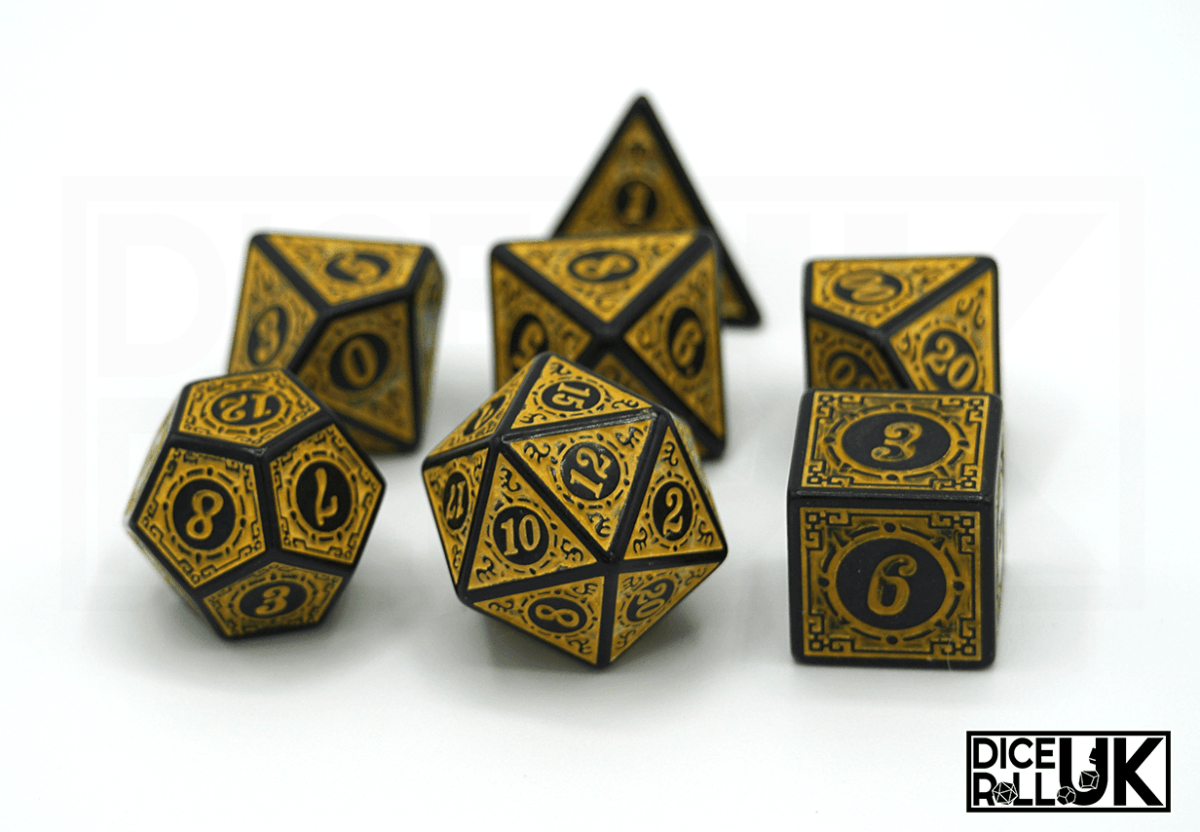 Carved Dice - Yellow - DiceRoll UK - We Print Miniatures