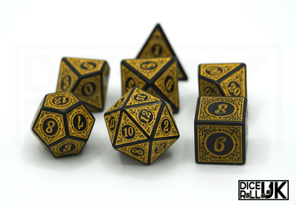 Carved Dice - Yellow - DiceRoll UK - We Print Miniatures