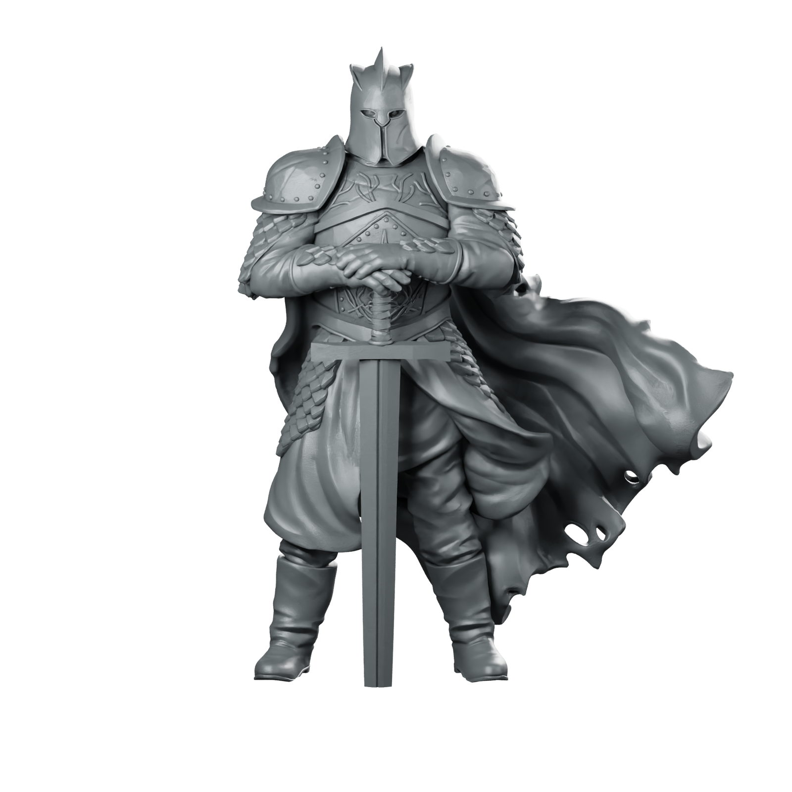 Cassiras Guardian Miniature Armoured Knight Sword Miniature 360 Spin 01
