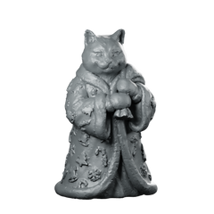 Cat Statue 3D Model Tabaxi Merchant Miniature Miniature 360 Spin 01