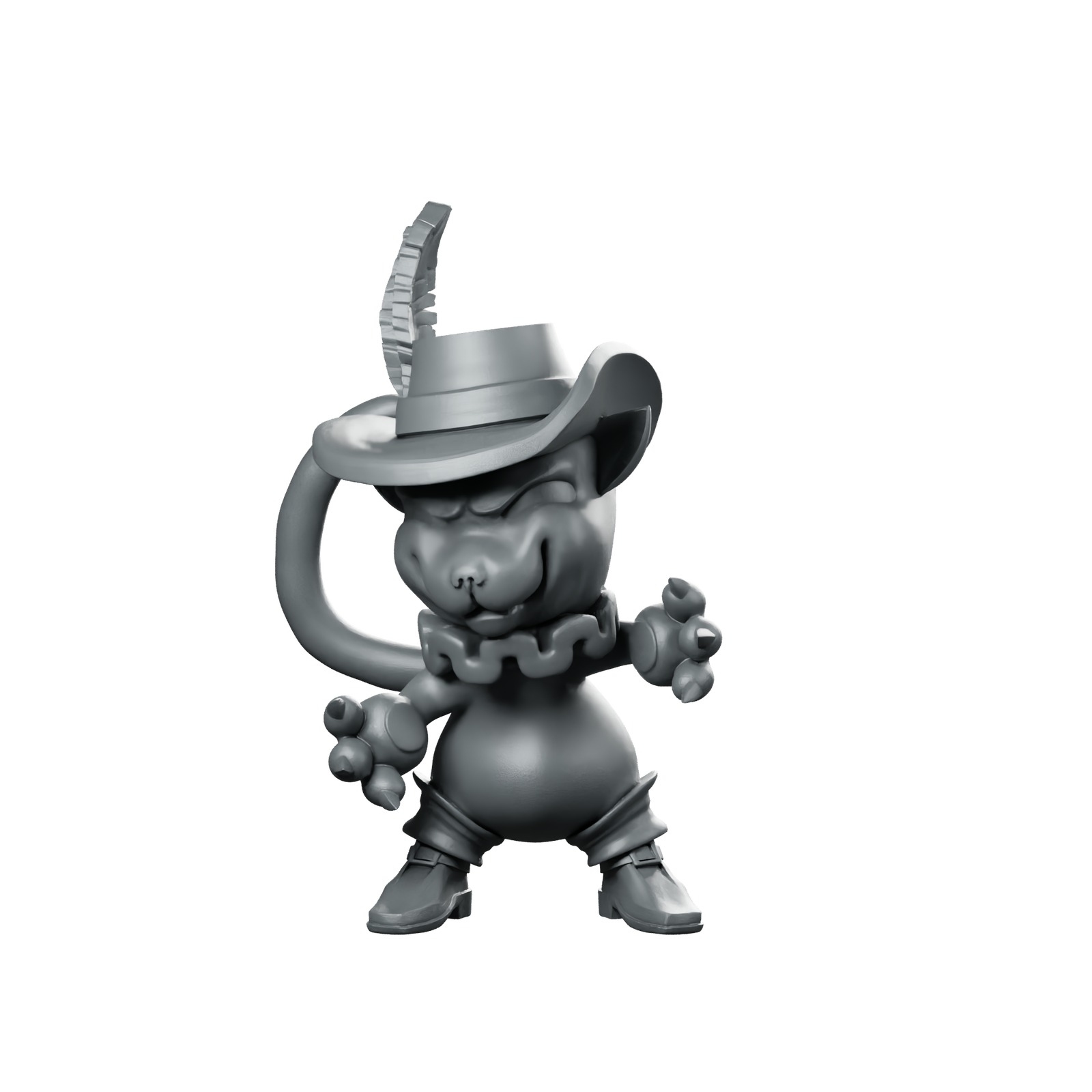 Cat5 Miniature Swashbuckler Mouse Musketeer Rogue Miniature 360 Spin 01