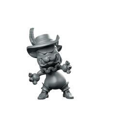 Cat7 Miniature Goblin Rogue Chibi Villain Miniature 360 Spin 01