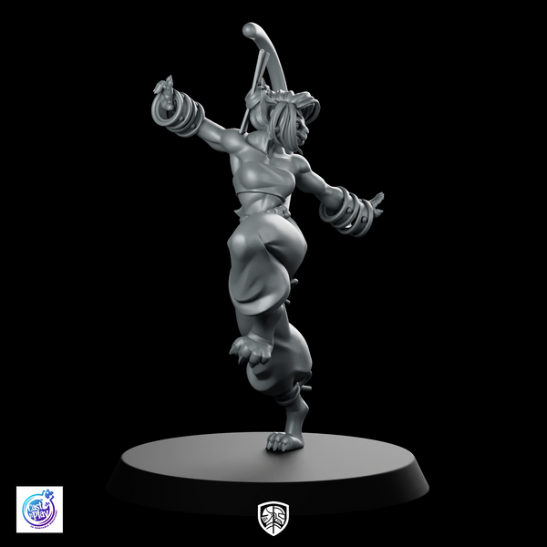 Catfolk Monk B Miniature Female Martial Artist Hero