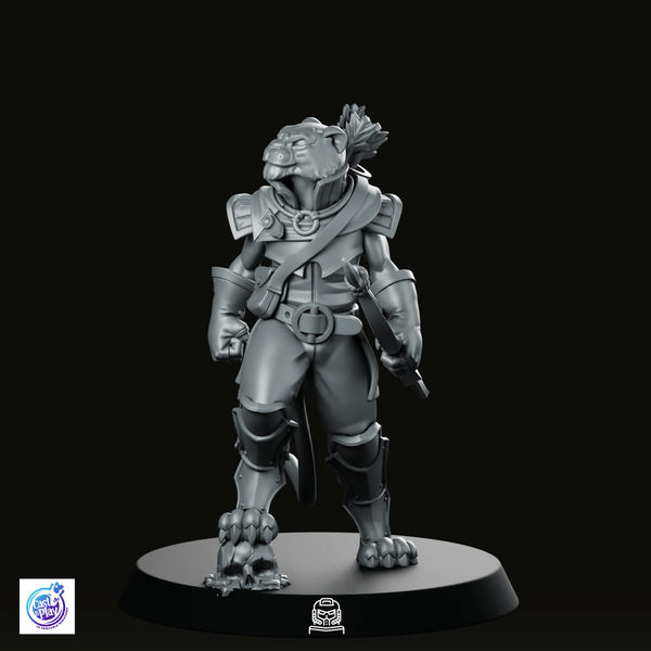 Catfolk Rogue C Miniature - CastNPlay - We Print Miniatures