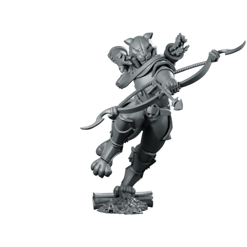 Catfolk Rogue D Miniature Stealth Archer Resin - CastNPlay - We Print Miniatures