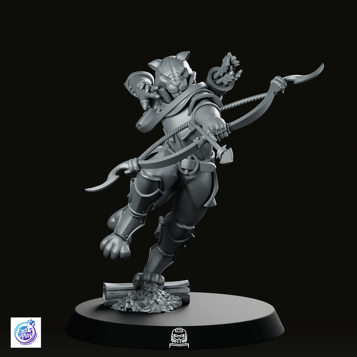 Catfolk Rogue D Miniature Stealth Archer Resin