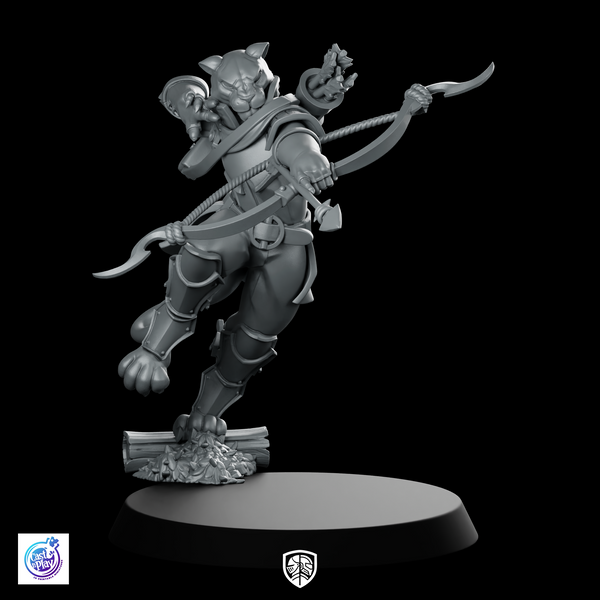 Catfolk Rogue D Miniature Stealth Archer Resin