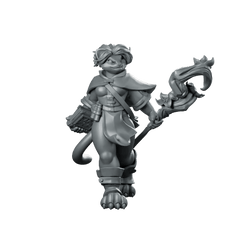 Catfolk Wizard A Miniature Arcane Spellcaster Mage - CastNPlay - We Print Miniatures
