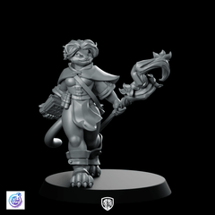 Catfolk Wizard A Miniature Arcane Spellcaster Mage - CastNPlay - We Print Miniatures