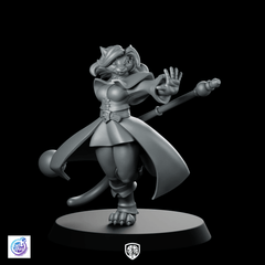 Catfolk Wizard B Miniature Arcane Spellcaster Female - CastNPlay - We Print Miniatures