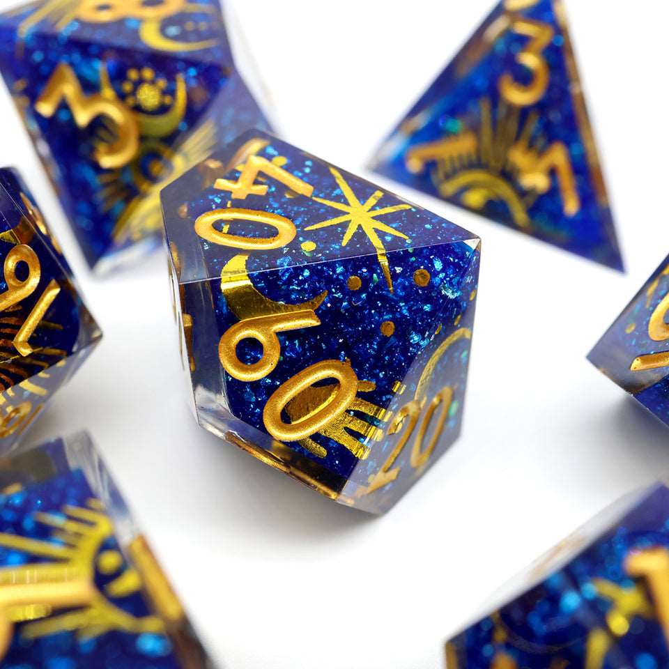 Celestial Body | Art Core Dice| 7 Piece Set - Tabletop Dominion - We Print Miniatures