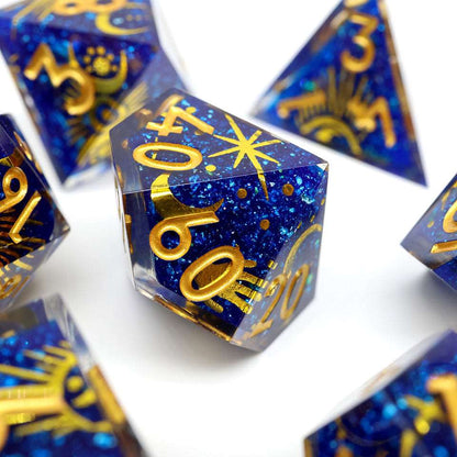Celestial Body | Art Core Dice| 7 Piece Set - Tabletop Dominion - We Print Miniatures