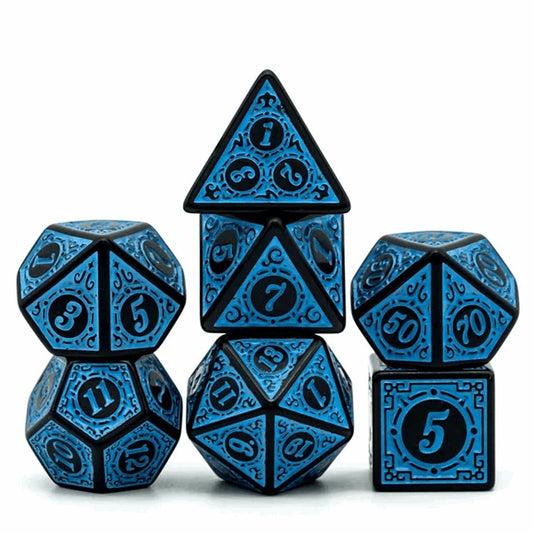 Celestial Runes | Acrylic Dice | 7 Piece Set - Tabletop Dominion - We Print Miniatures