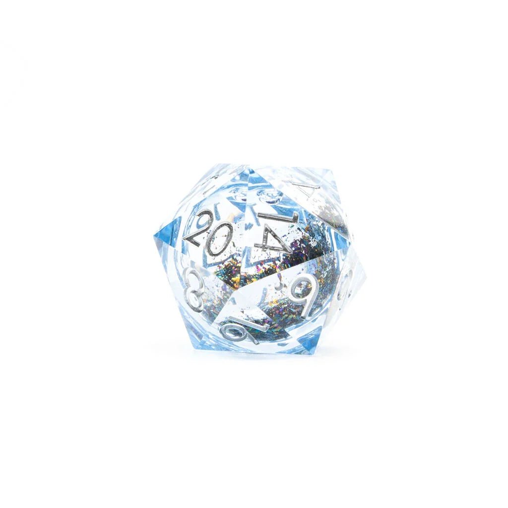 Celestial Shimmer | 33mm D20 | Oversized Liquid Core - Tabletop Dominion - We Print Miniatures
