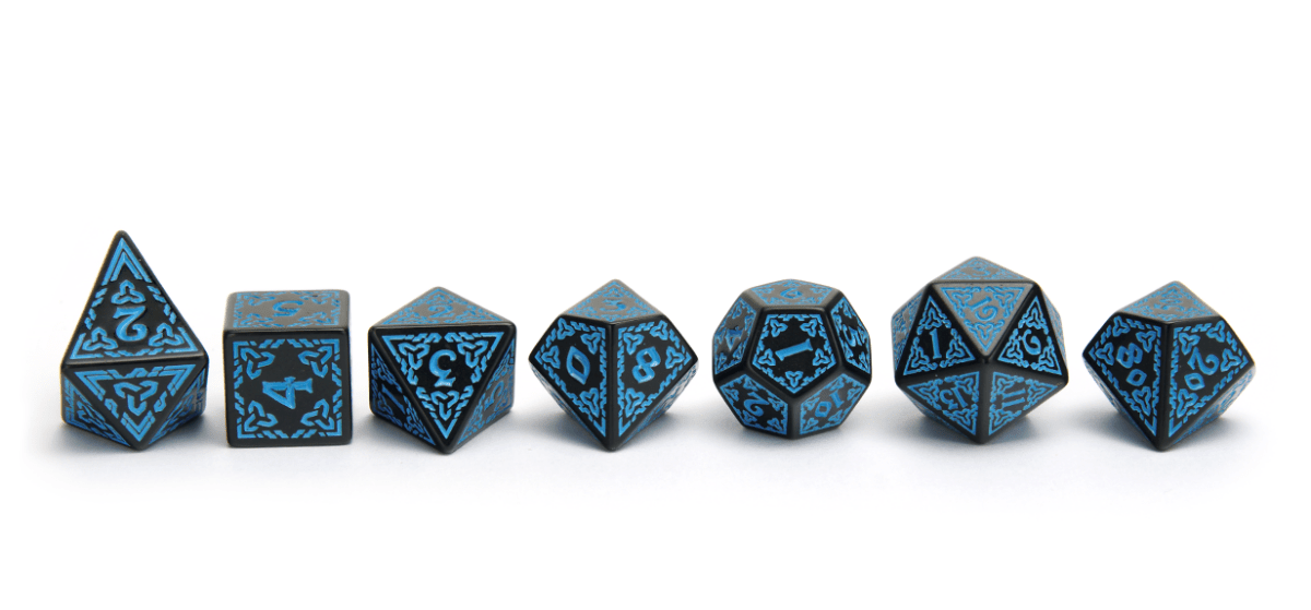 Celtic Carving | Blue - DiceRoll UK - We Print Miniatures