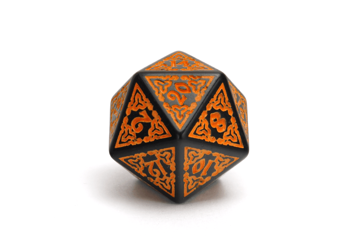 Celtic Carving | Orange - DiceRoll UK - We Print Miniatures