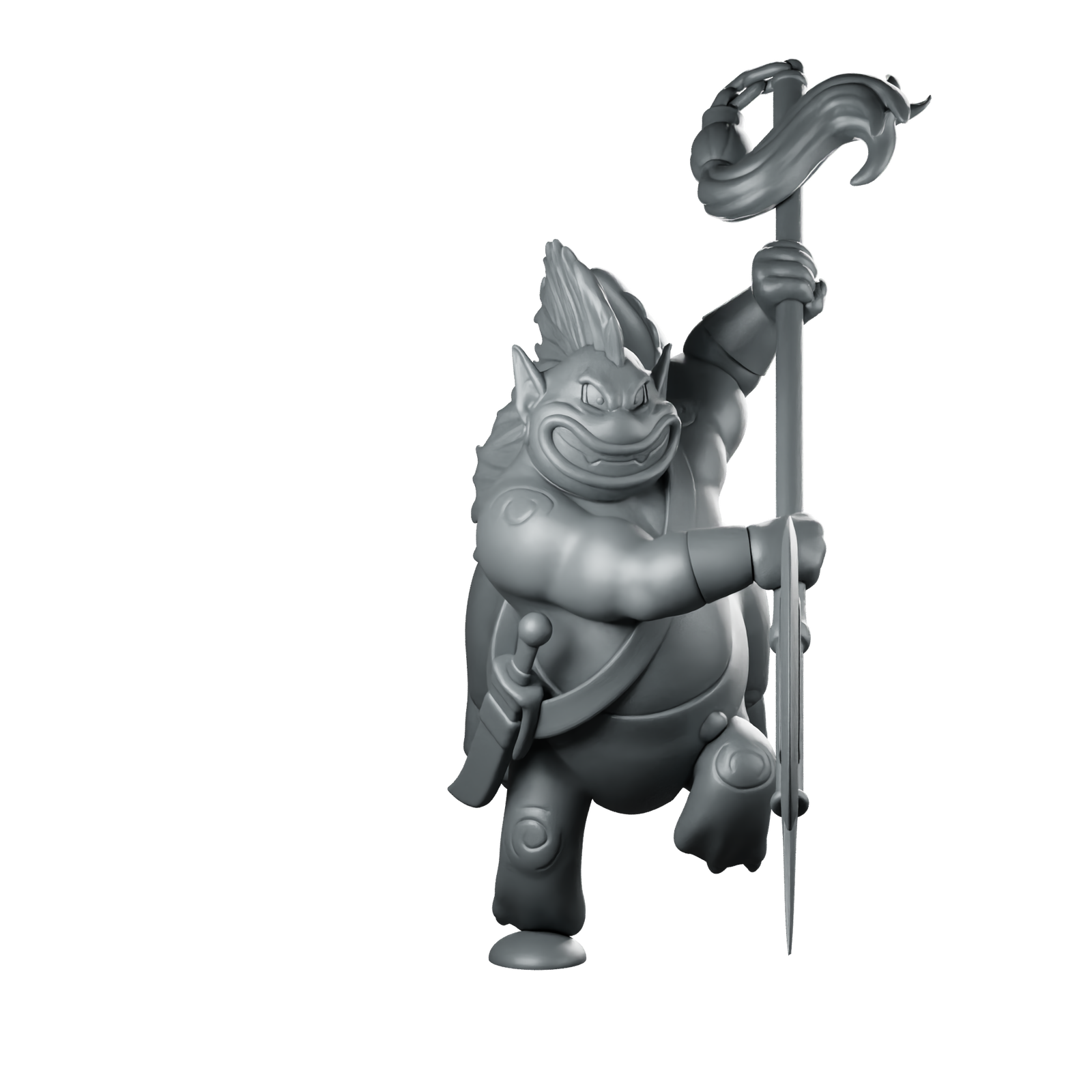 Centasaur Miniature Goblin Shaman Spear Tribal Warrior Miniature 360 Spin 01