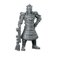 Cerberus Officer Miniature Armoured Rifleman Miniature 360 Spin 01