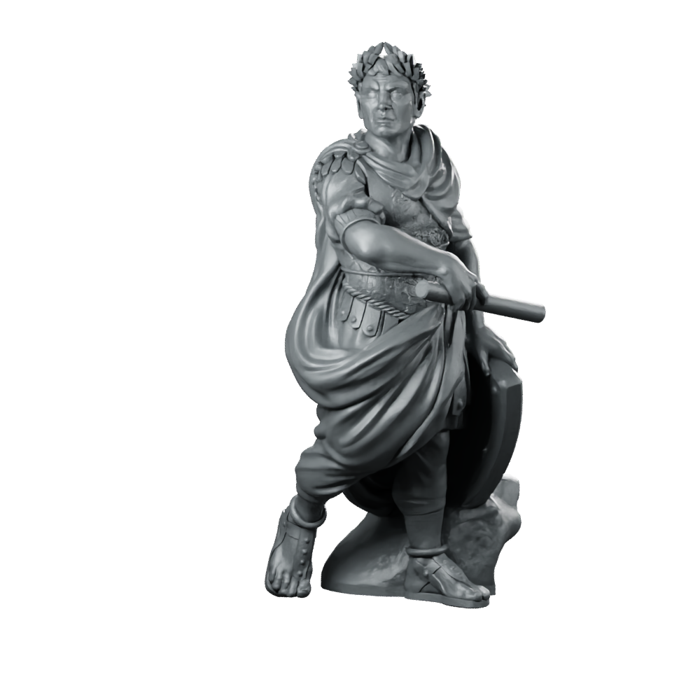 Cesar Miniature Roman General Resin Tabletop Warlord Miniature 360 Spin 01