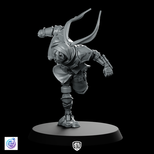Charging Ahead Miniature Dynamic Running Rogue Assassin