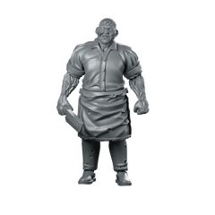 Chef Zombie 1 Miniature Cleaver Butcher Undead Miniature 360 Spin 01