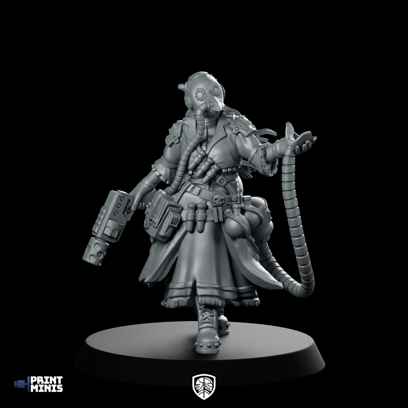 Chem Dealer Plague Mask Miniature Cyberpunk Sci-Fi