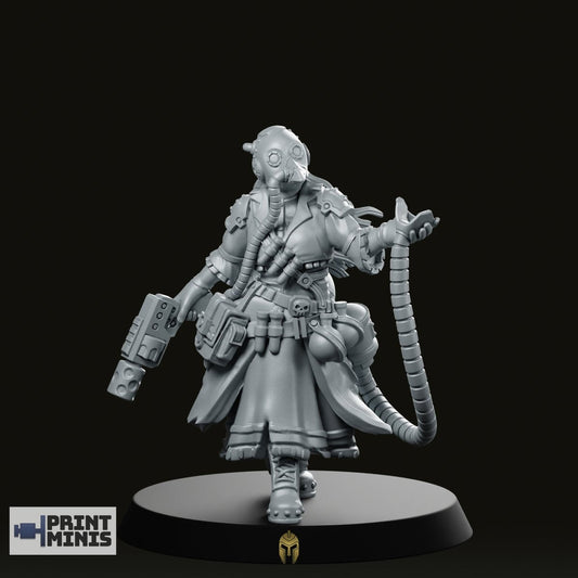 Chem Dealer Plague Mask Miniature - We Print Miniatures