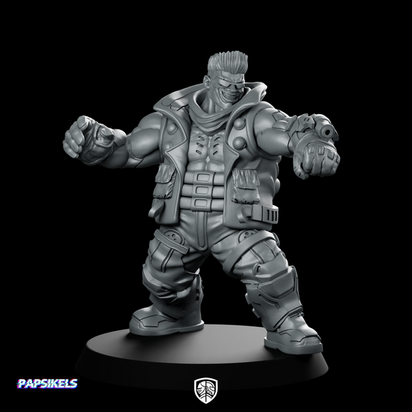 Choogs Armblaster Cyberpunk Miniature Resin Sci-Fi Gunfighter