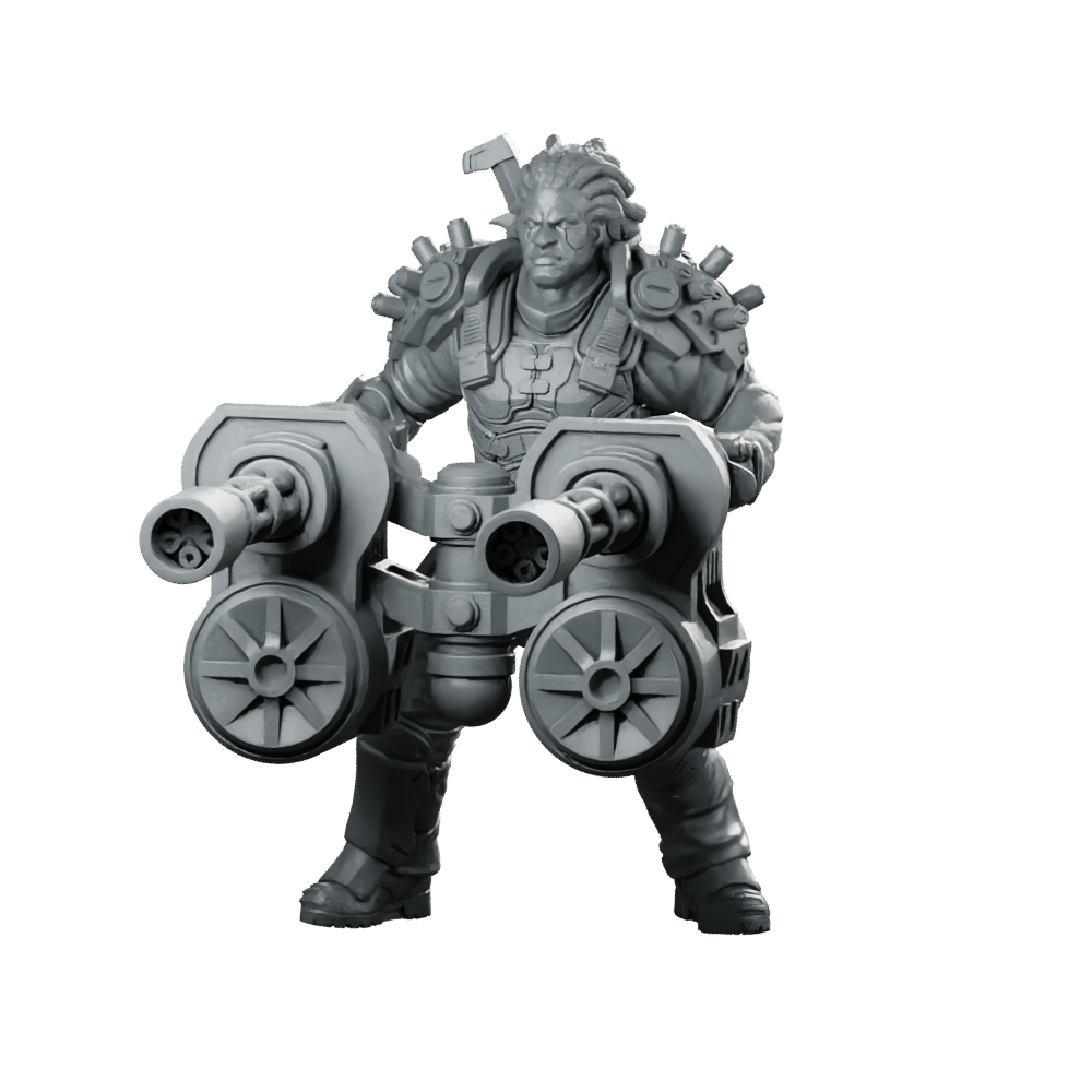 Christian Harding Heavy Gunner Miniature 360 Spin 01