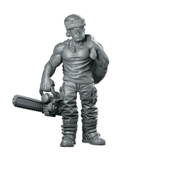 Christmas Arnie Miniature Festive Sci - Fi Action Hero - Papsikels Miniatures - We Print Miniatures