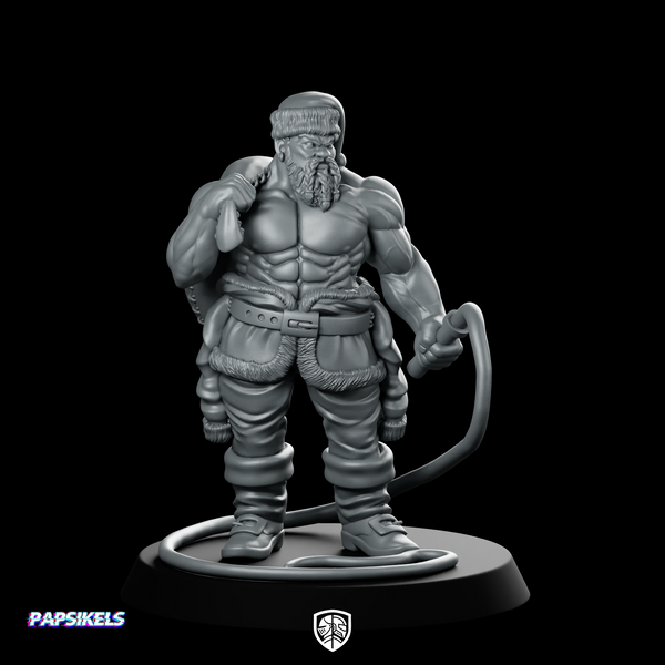 Christmas Buff Santa with Bullwhip Scifi Miniature