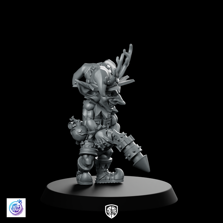 Kerstvuurwerkschieter Miniatuur Goblin Pyrotechnische Trickster RPG