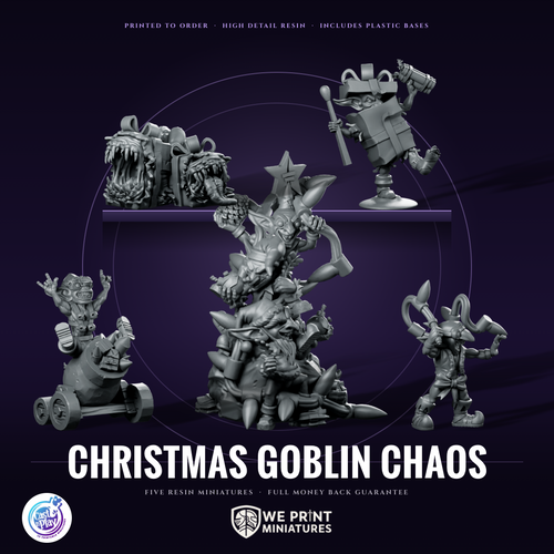 Christmas Goblin Chaos Bundle: 5 Festive Resin Miniatures