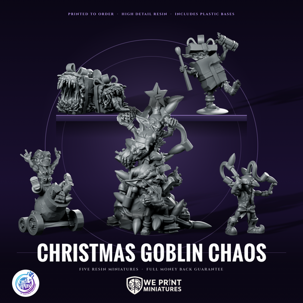 Christmas Goblin Chaos Bundle: 5 Festive Resin Miniatures