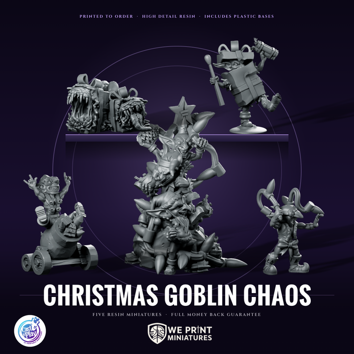 Christmas Goblin Chaos Bundle: 5 Festive Resin Miniatures