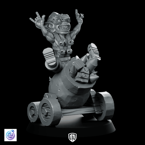 Christmas Goblin Firework Cannon Miniature Artillery Rocket - CastNPlay - We Print Miniatures