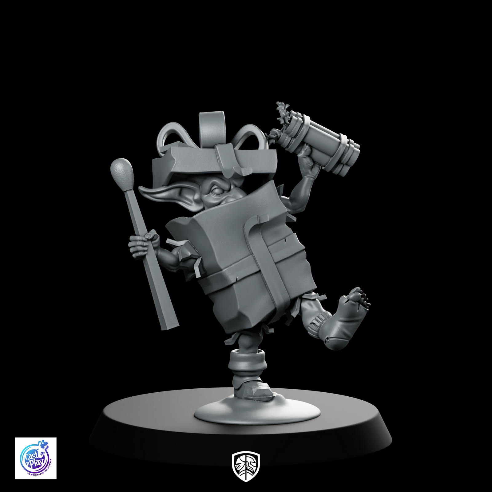 Christmas Goblin Gift Miniature Festive RPG Resin