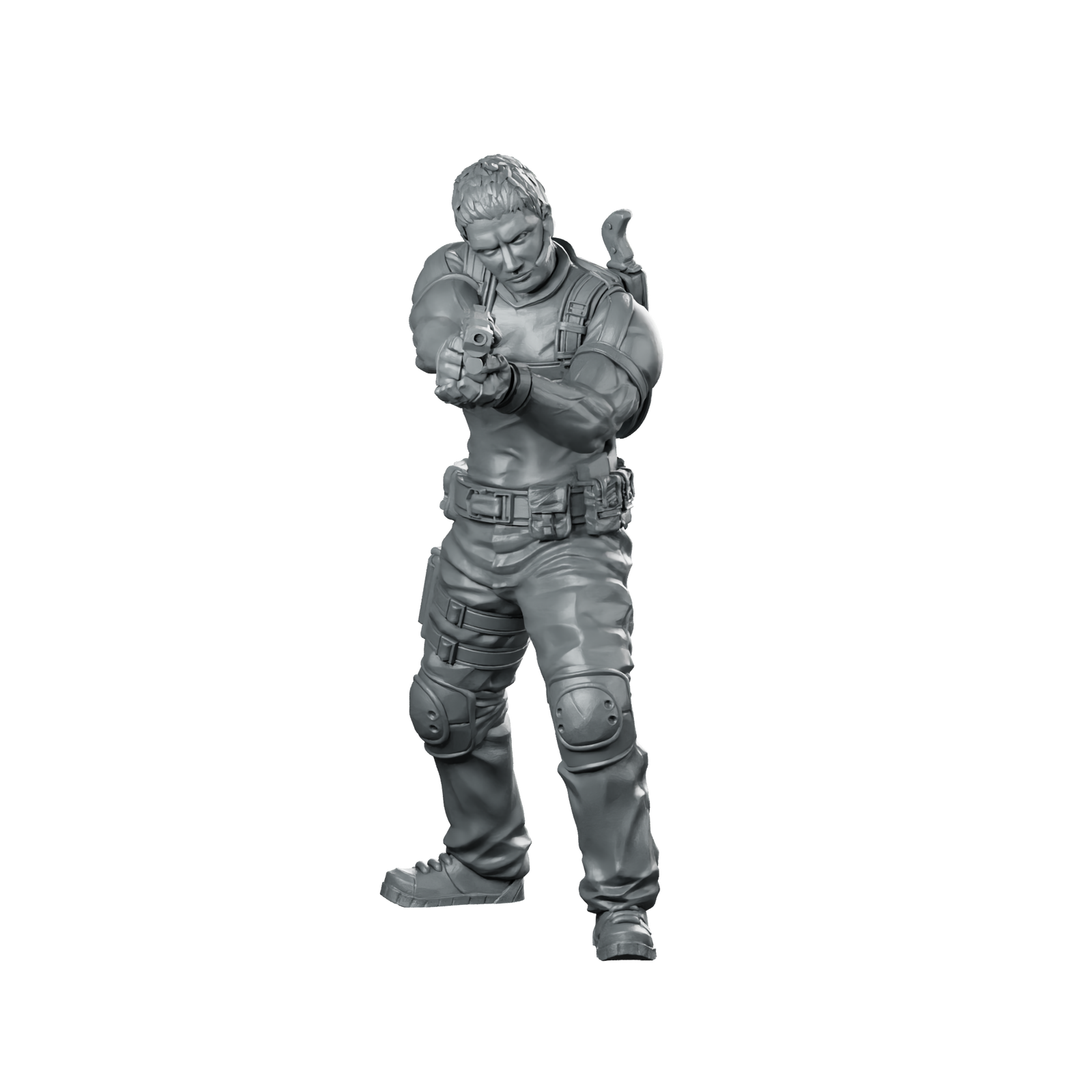 Christopher Miniature Tactical Survivor Male Gunman Miniature 360 Spin 01