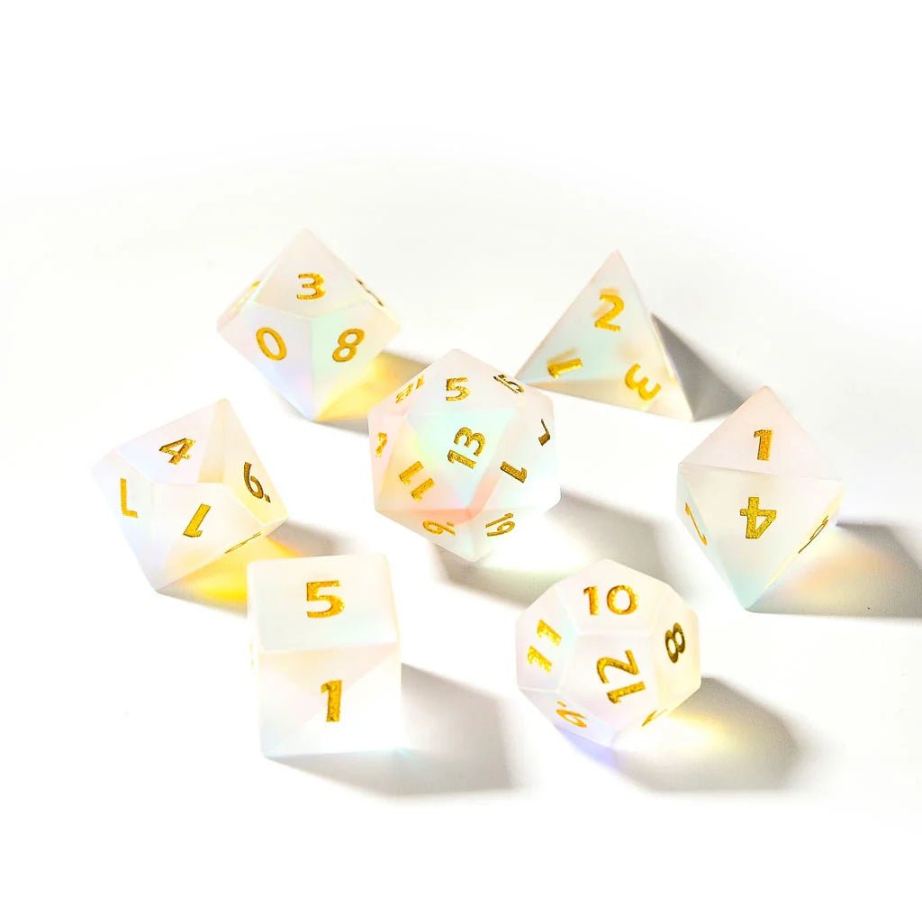 Chromatic Haze | Matte Dichroic Glass | 7 Piece Set - Tabletop Dominion - We Print Miniatures