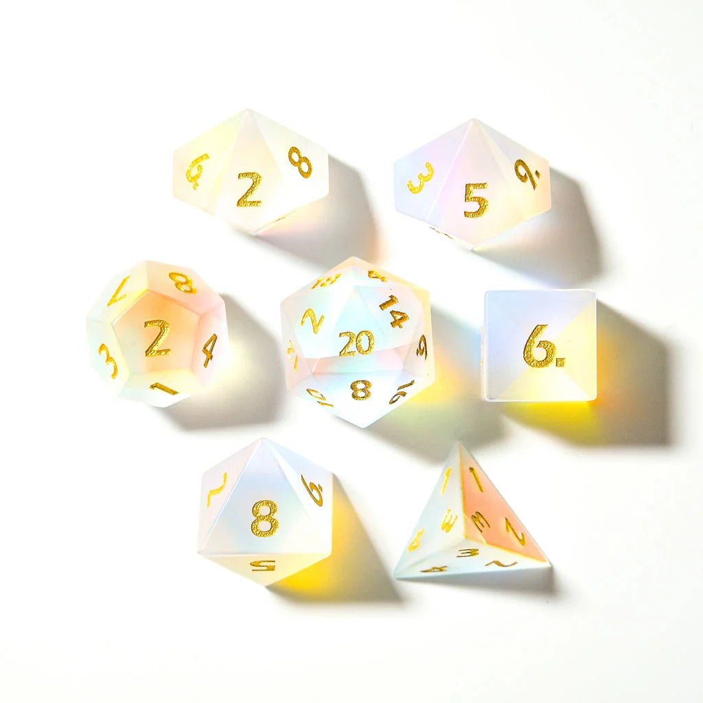 Chromatic Haze | Matte Dichroic Glass | 7 Piece Set - Tabletop Dominion - We Print Miniatures
