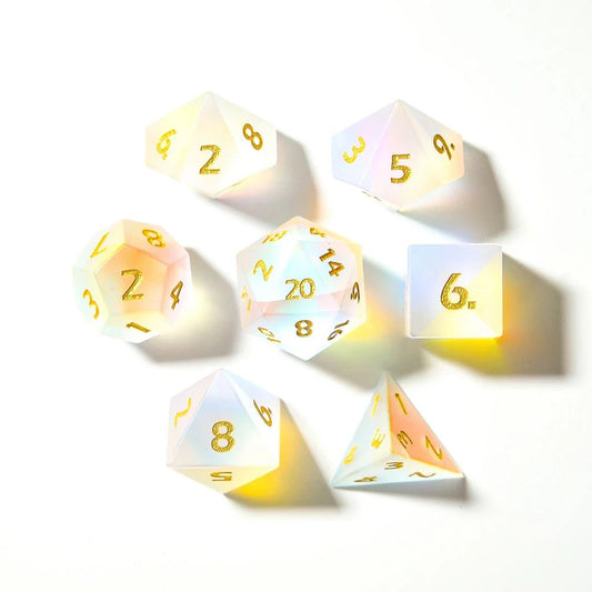 Chromatic Haze | Matte Dichroic Glass | 7 Piece Set - Tabletop Dominion - We Print Miniatures