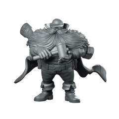 Cid P Miniature Bearded Dwarf Hammer Hero Miniature 360 Spin 01