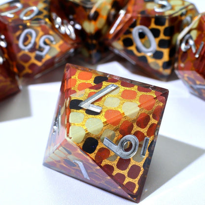 Cindercoil | Art Core Dice | 7 Piece Set - Tabletop Dominion - We Print Miniatures