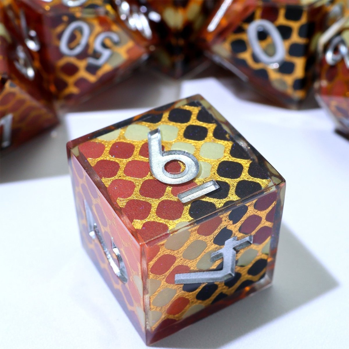 Cindercoil | Art Core Dice | 7 Piece Set - Tabletop Dominion - We Print Miniatures