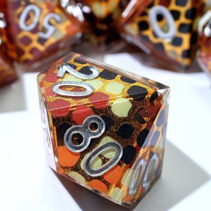 Cindercoil | Art Core Dice | 7 Piece Set - Tabletop Dominion - We Print Miniatures