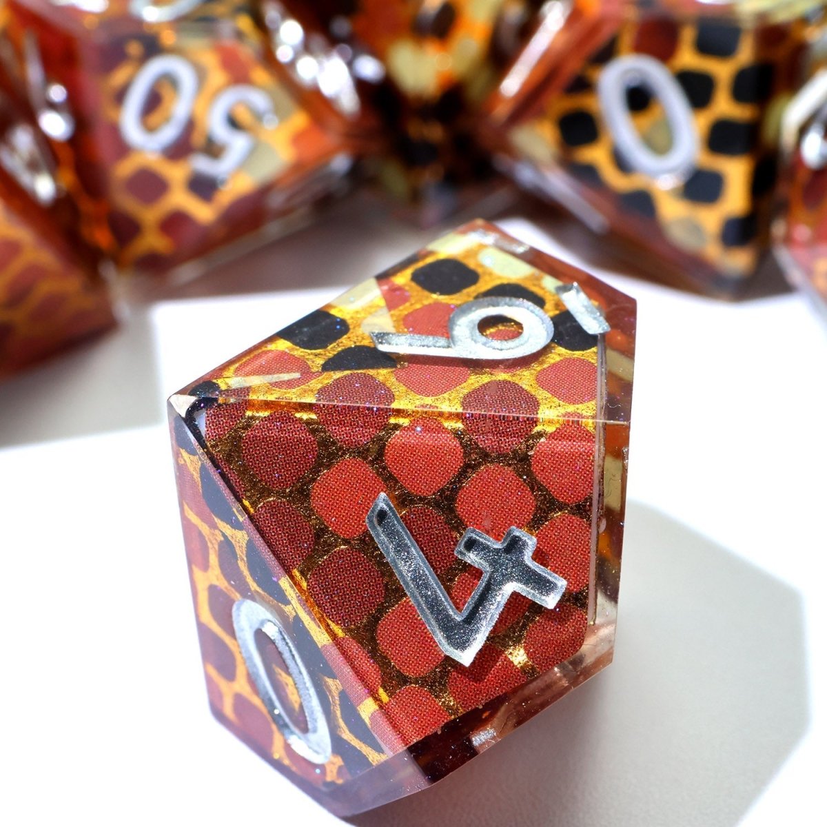 Cindercoil | Art Core Dice | 7 Piece Set - Tabletop Dominion - We Print Miniatures