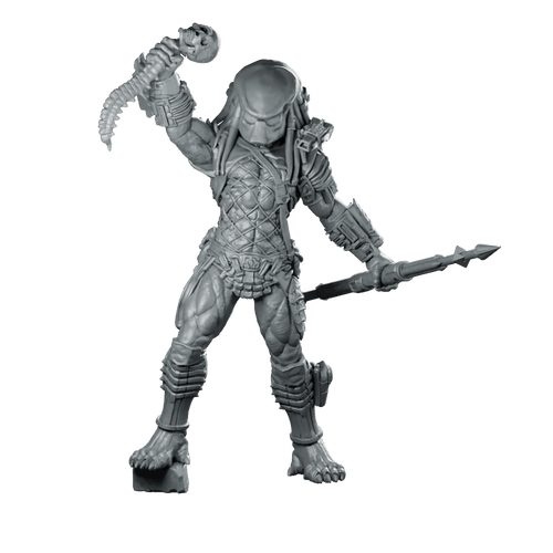 City Skull Hunter 1 Miniature Cyberpunk Spear Trophy - Papsikels Miniatures - We Print Miniatures